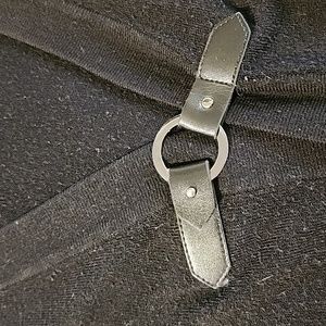 3x women's cardigan black w buckle